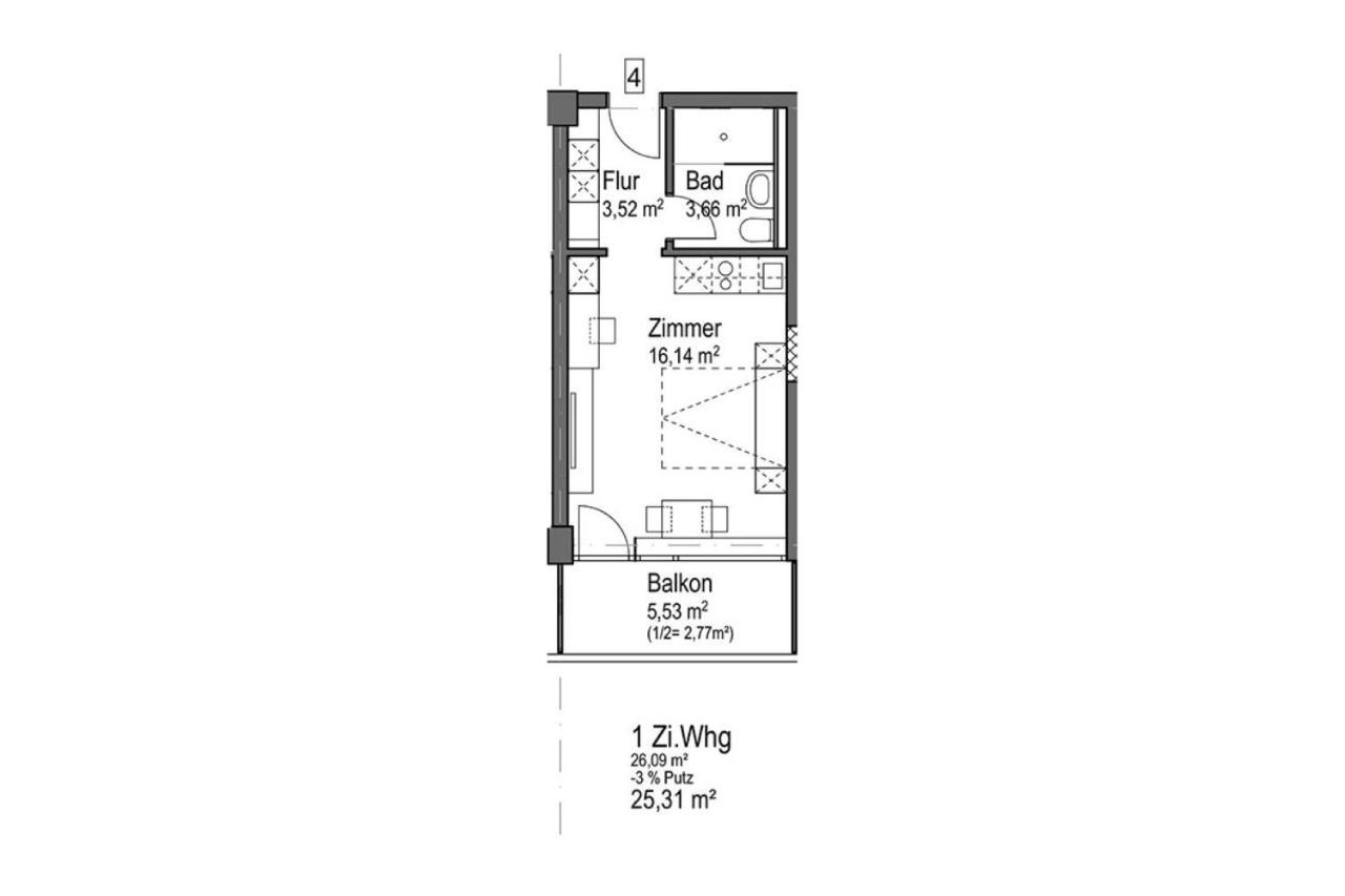 Huber Living Basic 106 Appartement Germering Buitenkant foto